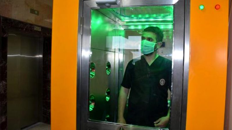 Malatya’da virüs ve bakterileri 1 dakikada temizleyen kabin üretildi